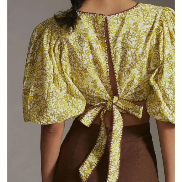 Anthropologie Let Me Be Lace Inset Blouse - Picture 4 of 10